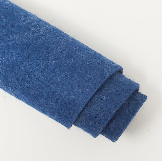 Hand Washed Merino Wool Blend Felt 9"x12" Sheets Denim Color