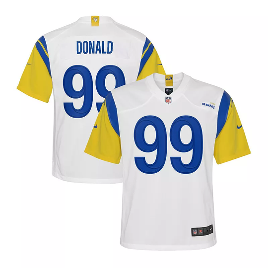 Youth Nike Aaron Donald White Los Angeles Rams Alternate Game Jersey, Boy's, Size: YTH Medium, LAR White