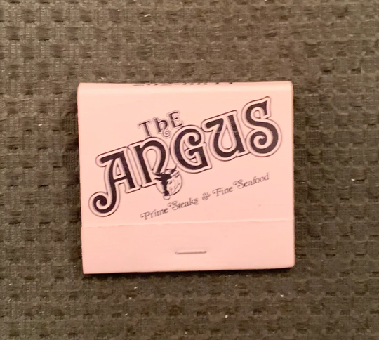 Vintage Matchbook, The Angus, Steak & Seafood, Restaurant, Chicago, Illinois, with 30 Match Sticks, Free Ship in Usa