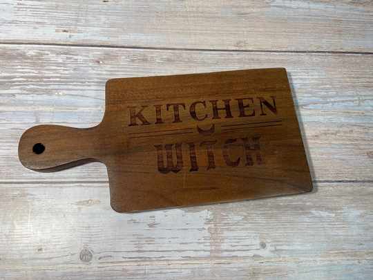 Personalized Wooden Square Witch Mini Cheese Board, Wood Charcuterie Custom Kitchen Decor, Mother's Day Decor Gift, Witch