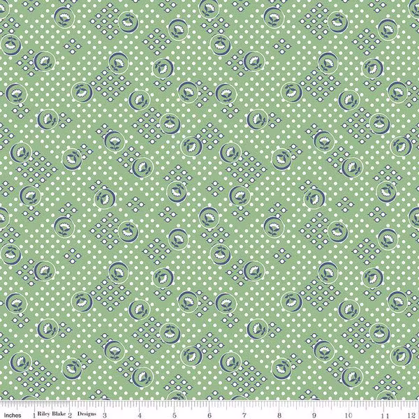 Cook Book Collection Vintage Leaf Yardage | 43" X 44" Wide By Lori Holt Of Bee in My Bonnet For Riley Blake Designs C11766 Leaf