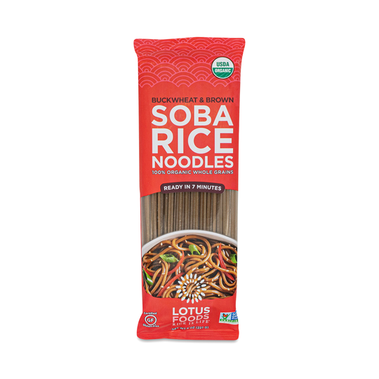 2-Pack Lotus Foods Organic Buckwheat & Brown Soba Rice Noodles 8 oz bag