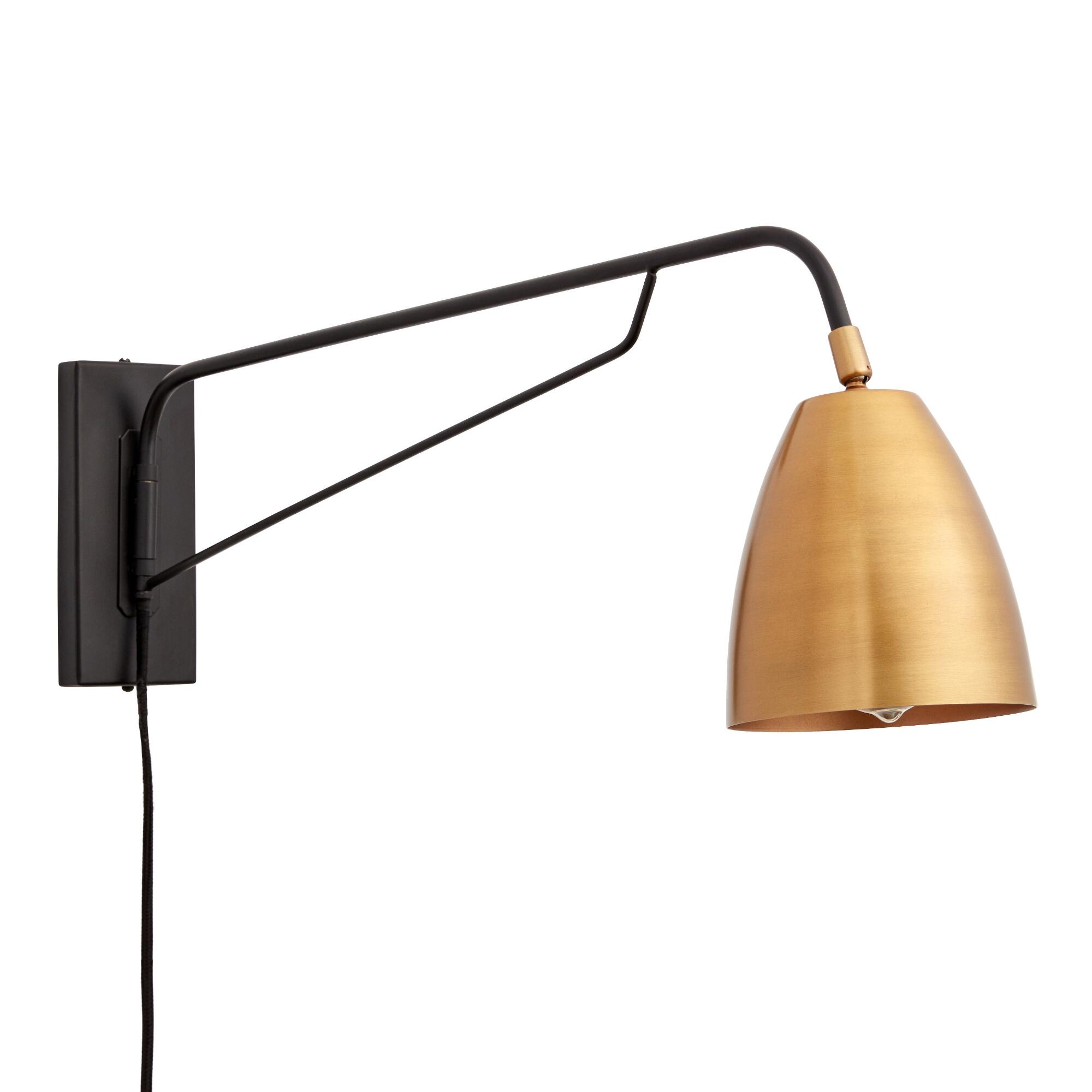 Brass Nook Adjustable Wall Sconce by World Market