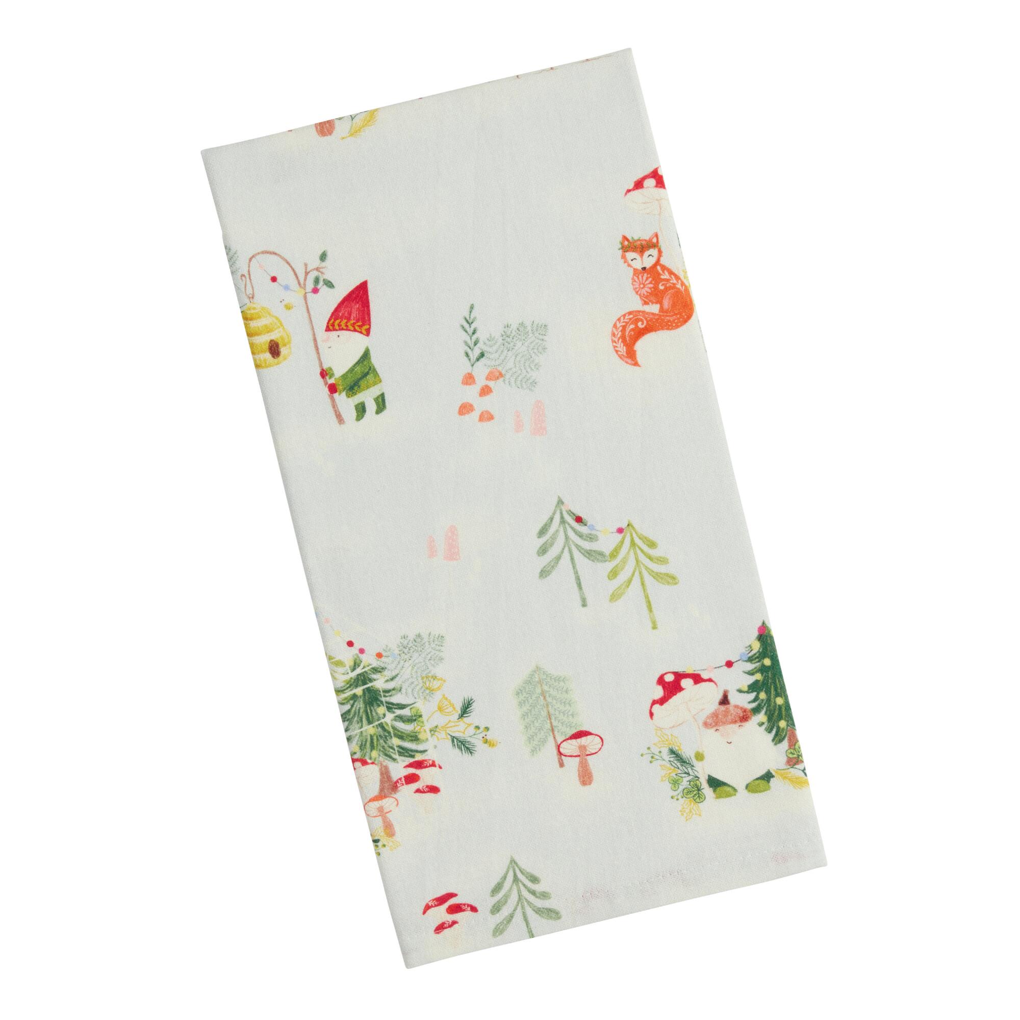 Woodland Gnome Kitchen Towel - Cotton by World Market