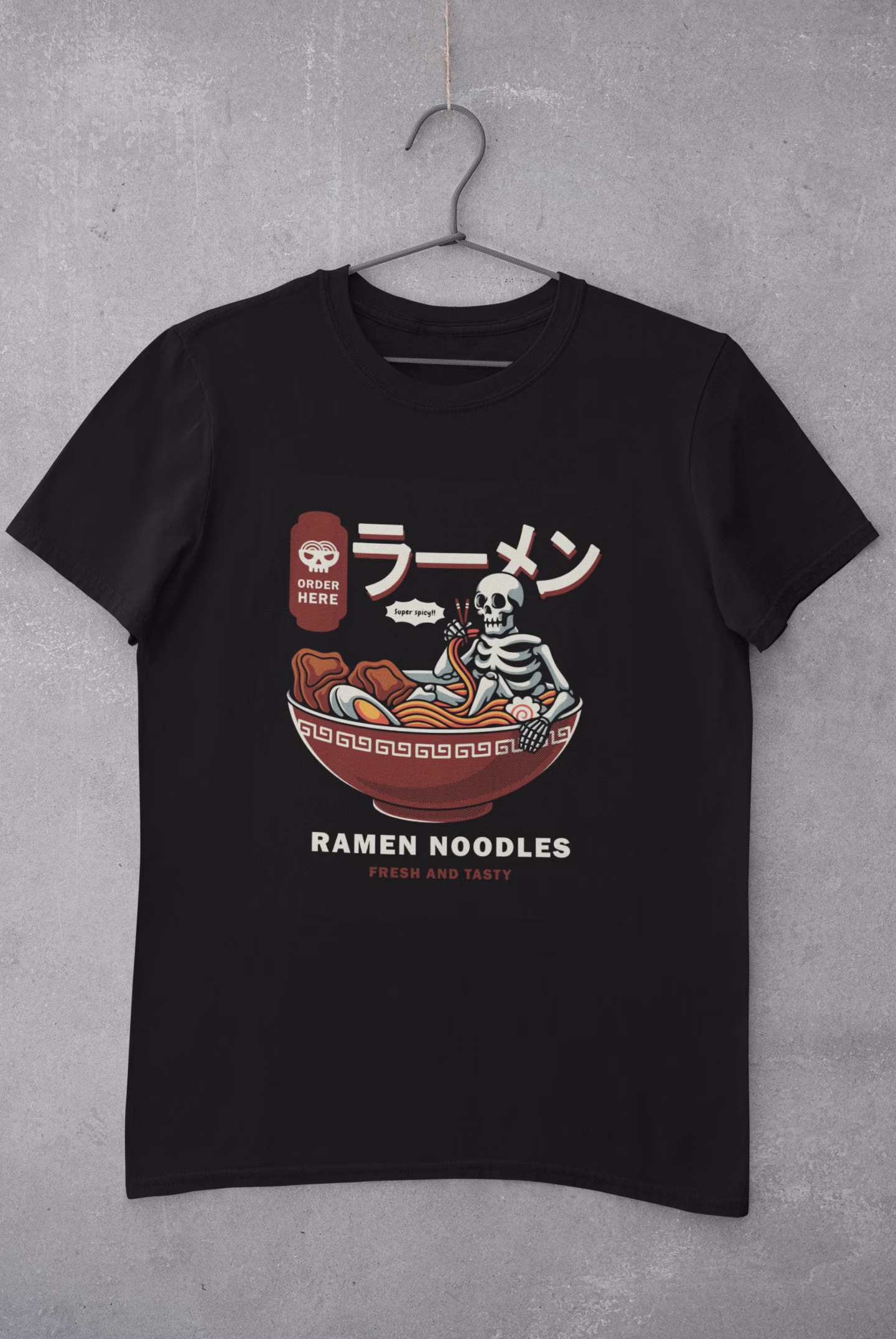 Unisex Jersey Skeleton Ramen Tshirt