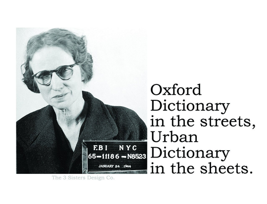 Big House Sticker, Oxford Dictionary in The Streets, Urban Sheets