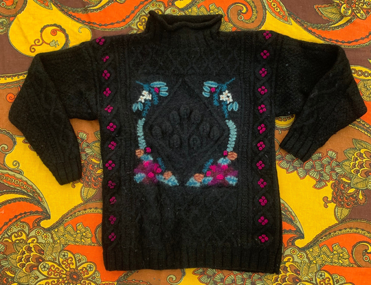 Ll Bean Black Wool Blend Sweater