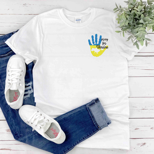 Pray For Ukraine Embroidered Shirt, Support T-Shirt, Ukrainian Shirt