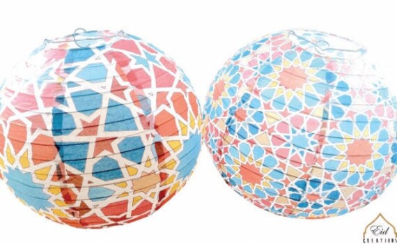 Ramadan Kareem Mubarak Tangier Lantern Set Of 2 Lanterns