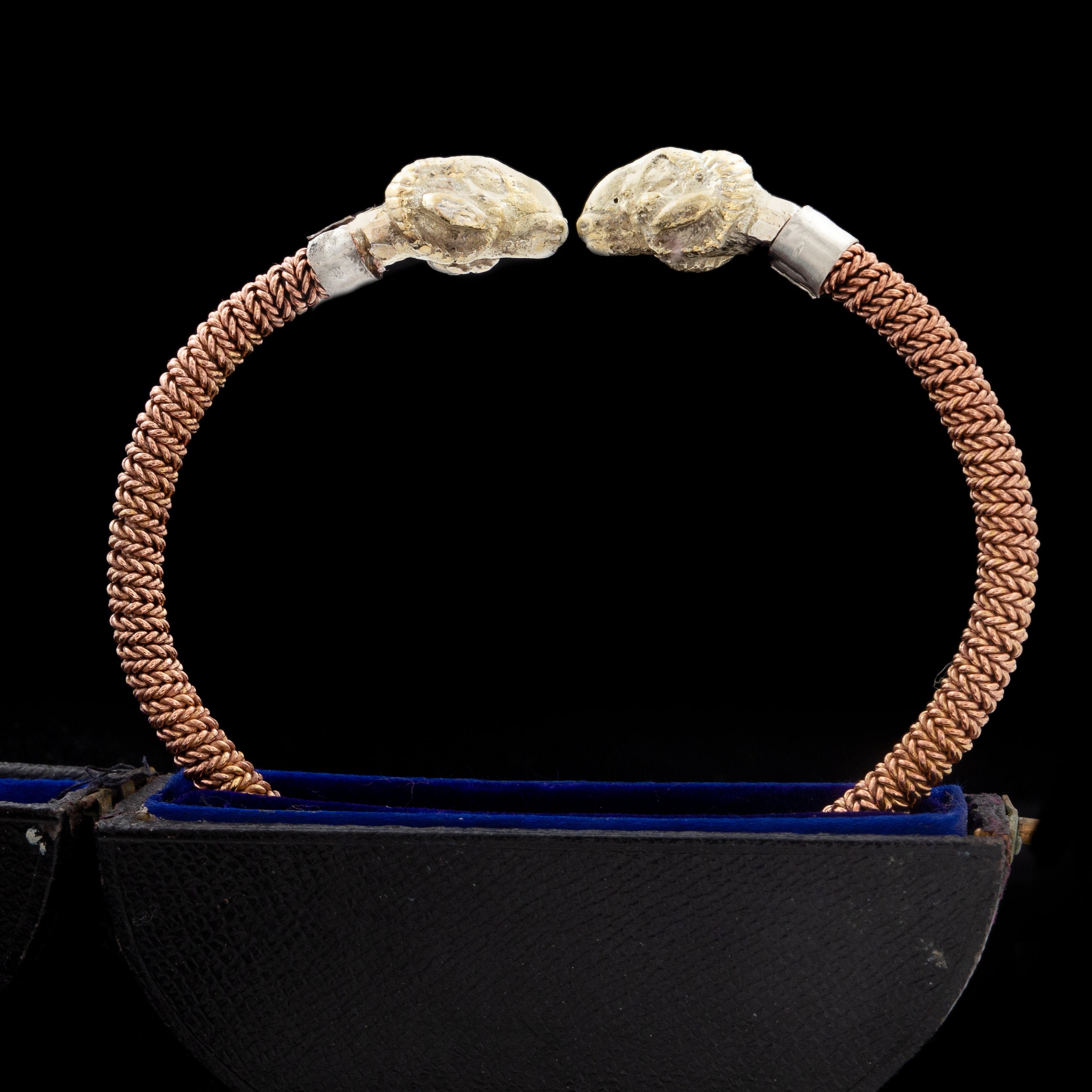 Antique Georgian 22K Gold Ancient Persian Achaemenid Ram Cuff Bracelet | Vintage 42.1 Grams 8.6 L C 6Th-4Th Bc Grand Tour Gift