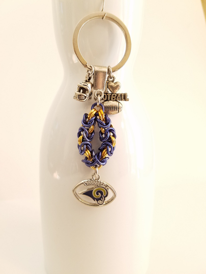 Los Angeles Rams Football Team Key Chain - Great Gift Idea Stocking Stuffer