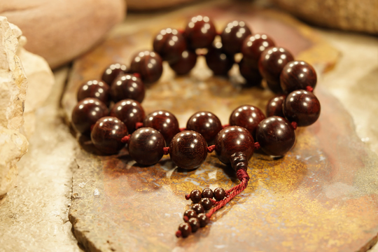 Red Sandalwood Pocket Mala 27+1 6mm 8mm 10mm 12mm 16mm 18mm 20mm Worry Beads 3974