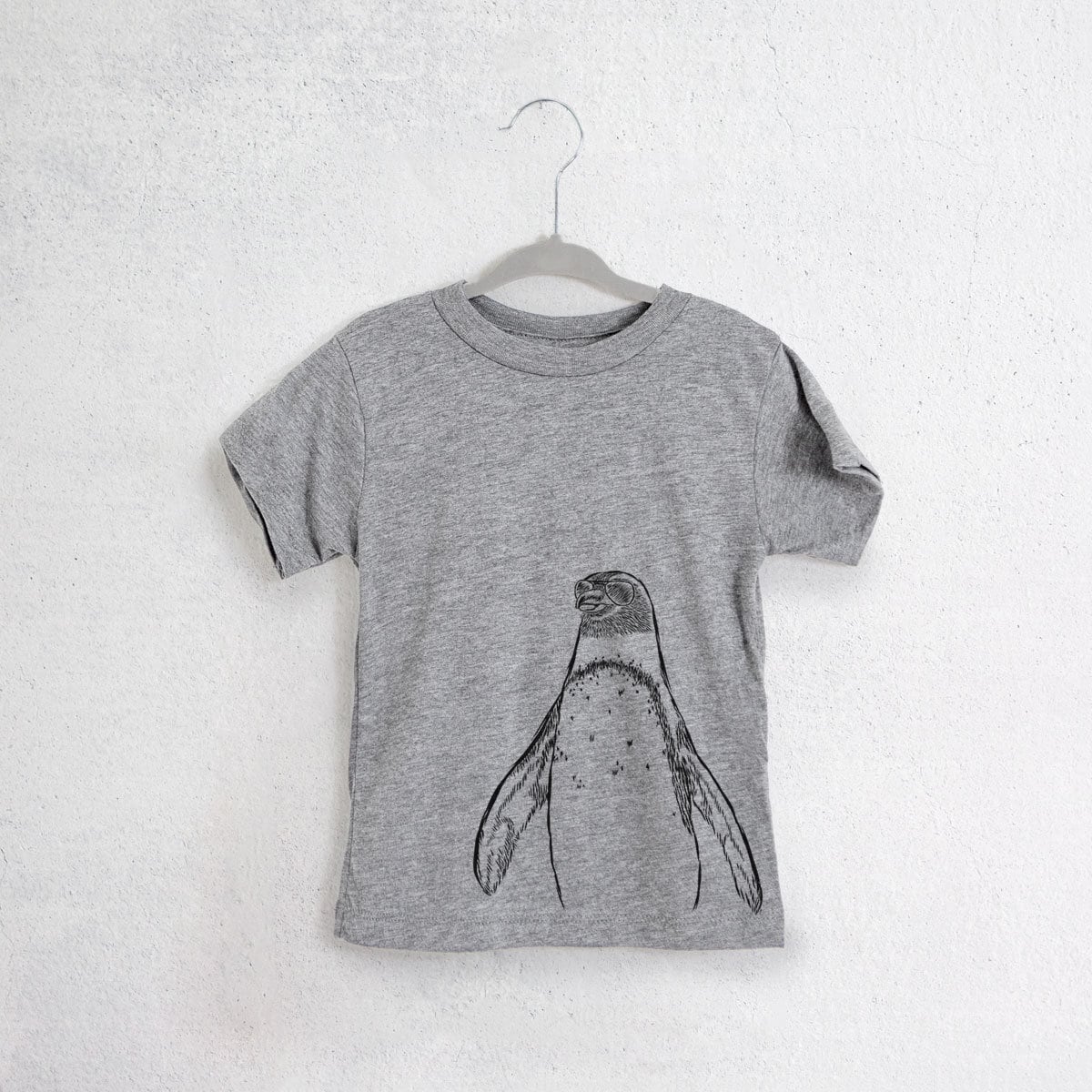 Peyton The Penguin Tri-Blend Shirt - Kids Dog Tshirt Animal Glasses T