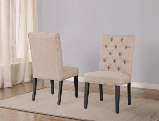 Modus Furniture Crossroads Contemporary/Modern Polyester/Polyester Blend Upholstered Dining Side Chair (Wood Frame) in Brown | 8PL766K