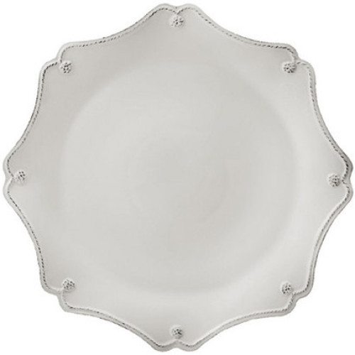 Juliska Berry Thread Whitewash Scallop Platter/Charger 13.5"L, 13.5"W, 1"H