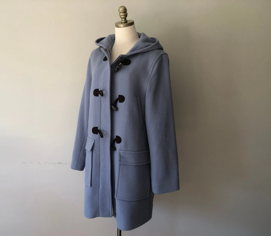 Coat Jacket Size 8 Talbots Blue Wool Blend Vintage Apparel