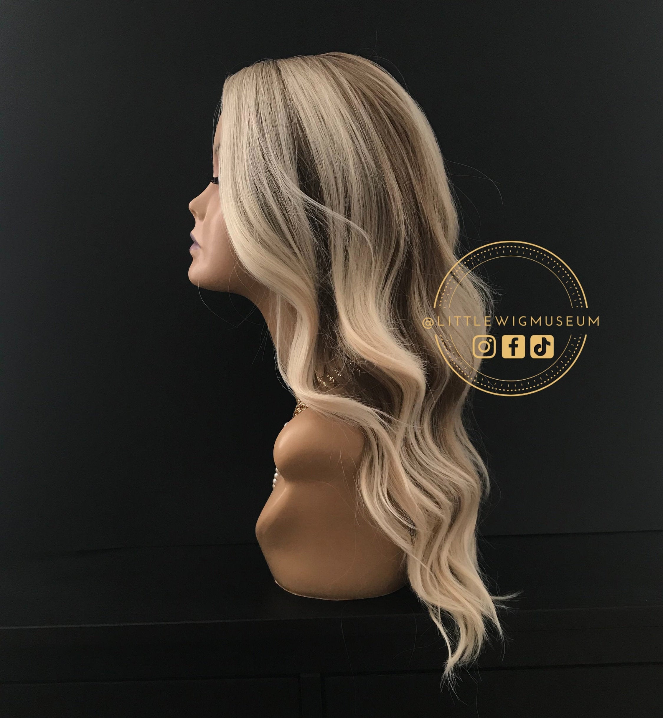 Cappuccino Blend Ombre Mixed Brown Wig | Little Museum Luxury Wig Party Women Cosplay