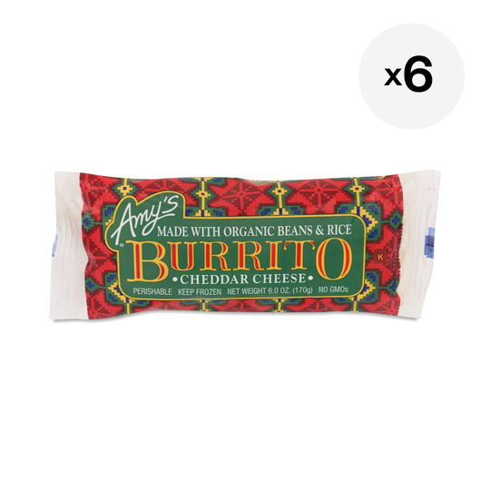 Amy's Bean & Cheese Burrito, 6 Pack 6 x 6 oz pouches