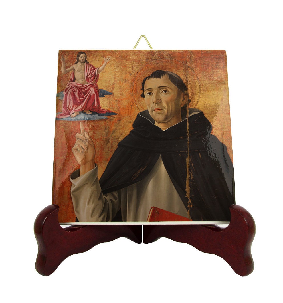 Saint Vincent Ferrer - St Icon On Ceramic Tile Saints Serie San Vincenzo Saints Art Catholic