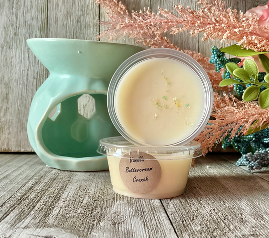 Vanilla Buttercream Crunch, Wax Melt, 2 Oz Shot Cup, Soy Blend Strong Scented Gift For Her, Melt