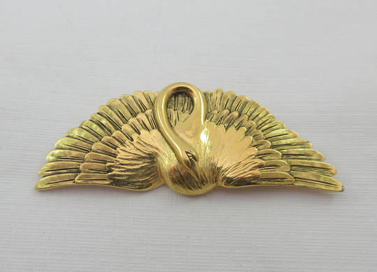 Mfa Museum Of Fine Gold Tone Swan Brooch