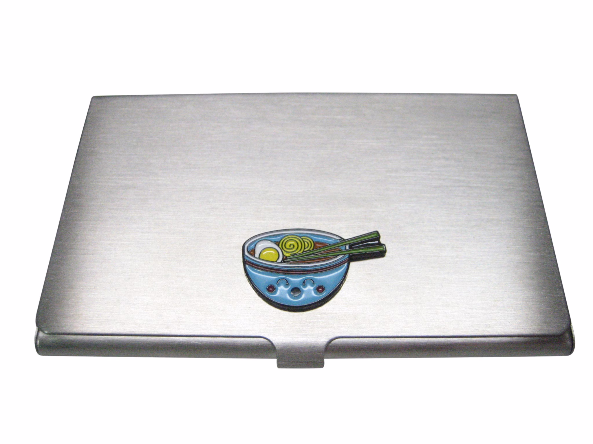 Colorful Happy Ramen Noodle Bowl Business Card Holder