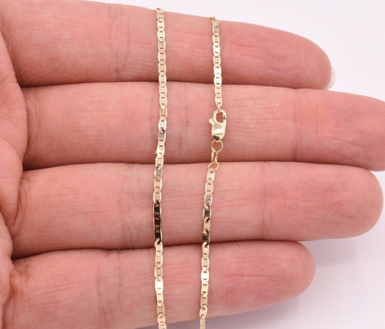 2.3mm High Polished Mariner Anchor Anklet Chain Real 10K Solid Yellow Gold 10"