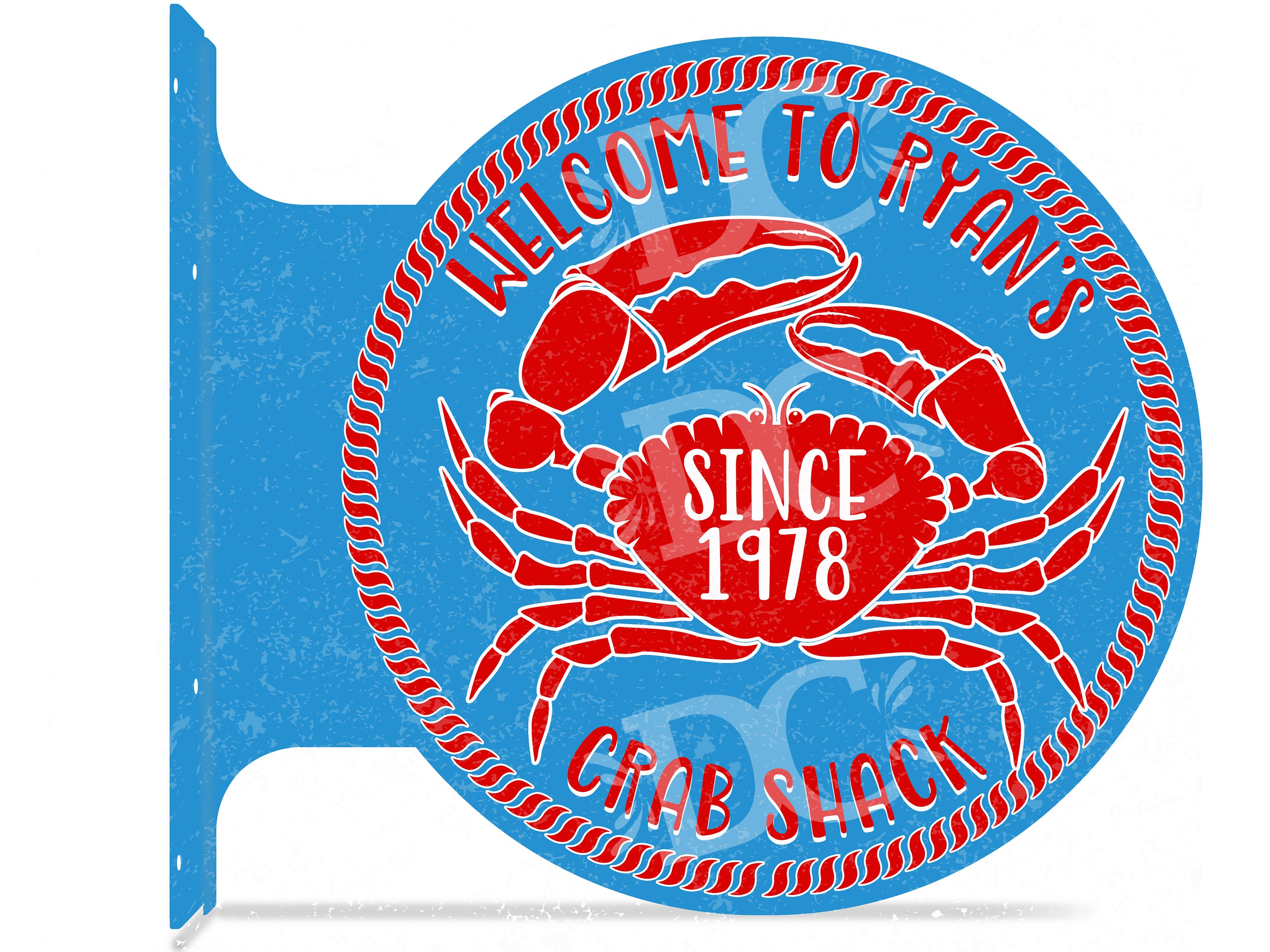 Crab Shack Double Sided Sign, Custom Seafood Signs, Decor, Restaurant Signs