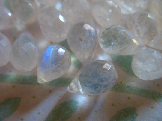 Rainbow Moonstone Teardrop Drop Briolettes, Luxe Aaa, 6-8 Mm, Faceted, June Birthstone Brides Bridal Weddings 68