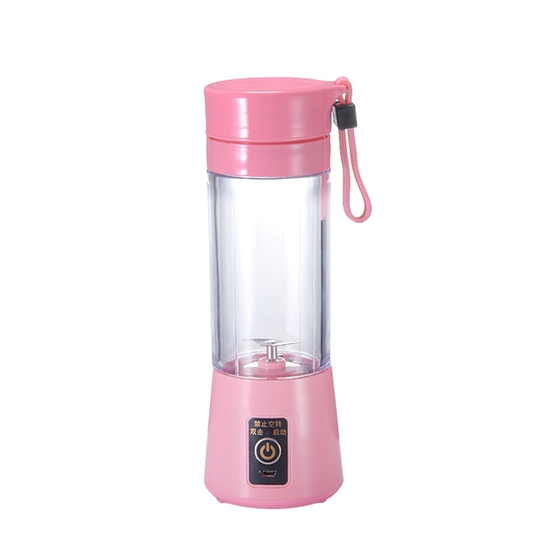 400ml Portable USB Electric Fruit Juicer Smoothie Maker Blender Squeezer Bottle - pink, 3