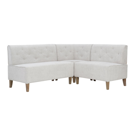 Light Gray Galway Upholstered 3 Piece Dining Banquette by World Market