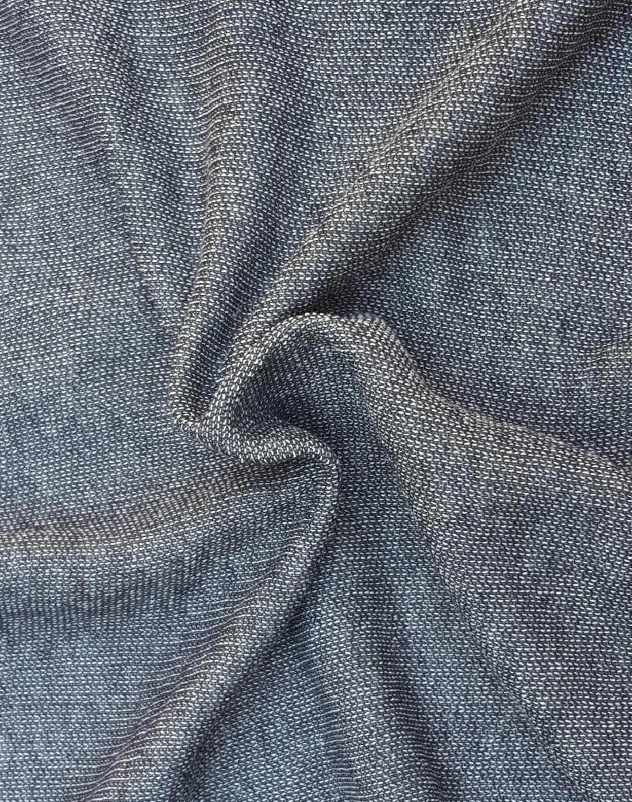 Novelty Cotton Blend French Terry Fabric By Yard Salt & Pepper With Brushed Backing