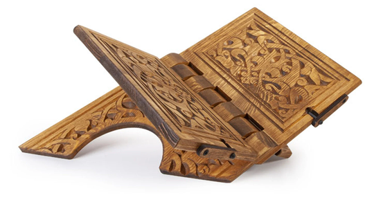 Decorative Book Stand, Carved Cookbook Handmade Holder Reading Personalized Bible Holder, Wood Recipe