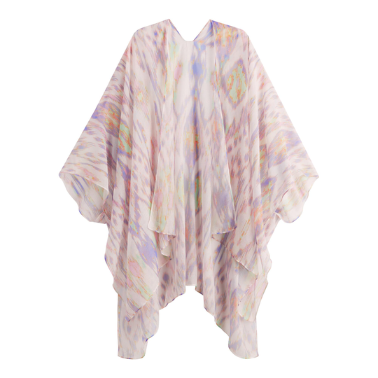 White, Lavender And Peach Ikat Island Wrap: Multi by World Market