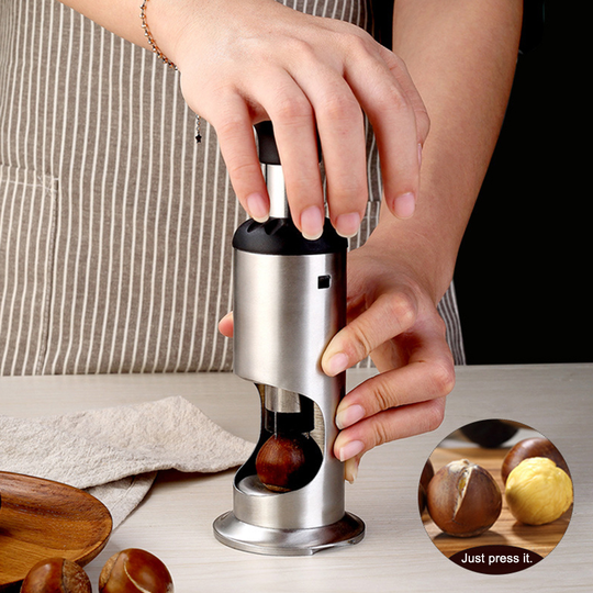 Stainless Steel Manual Ram-type Chestnut Peeler Opener Shell Remover Home Tool