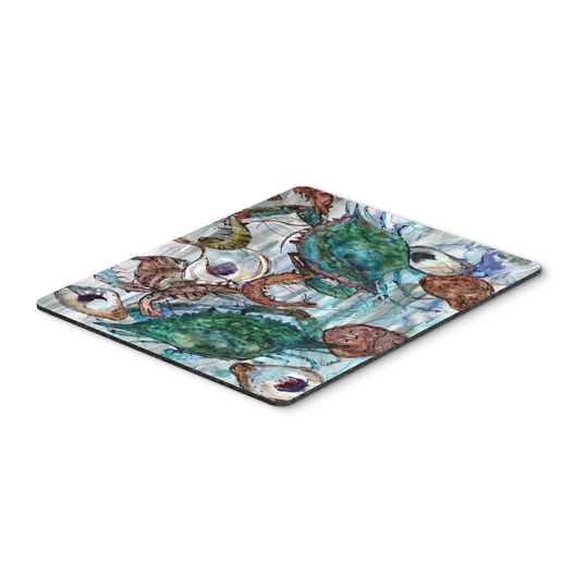 Caroline's Treasures 8965MP Shrimp, Crabs and Oysters in water Mouse Pad, Hot Pad or Trivet, Large, multicolor