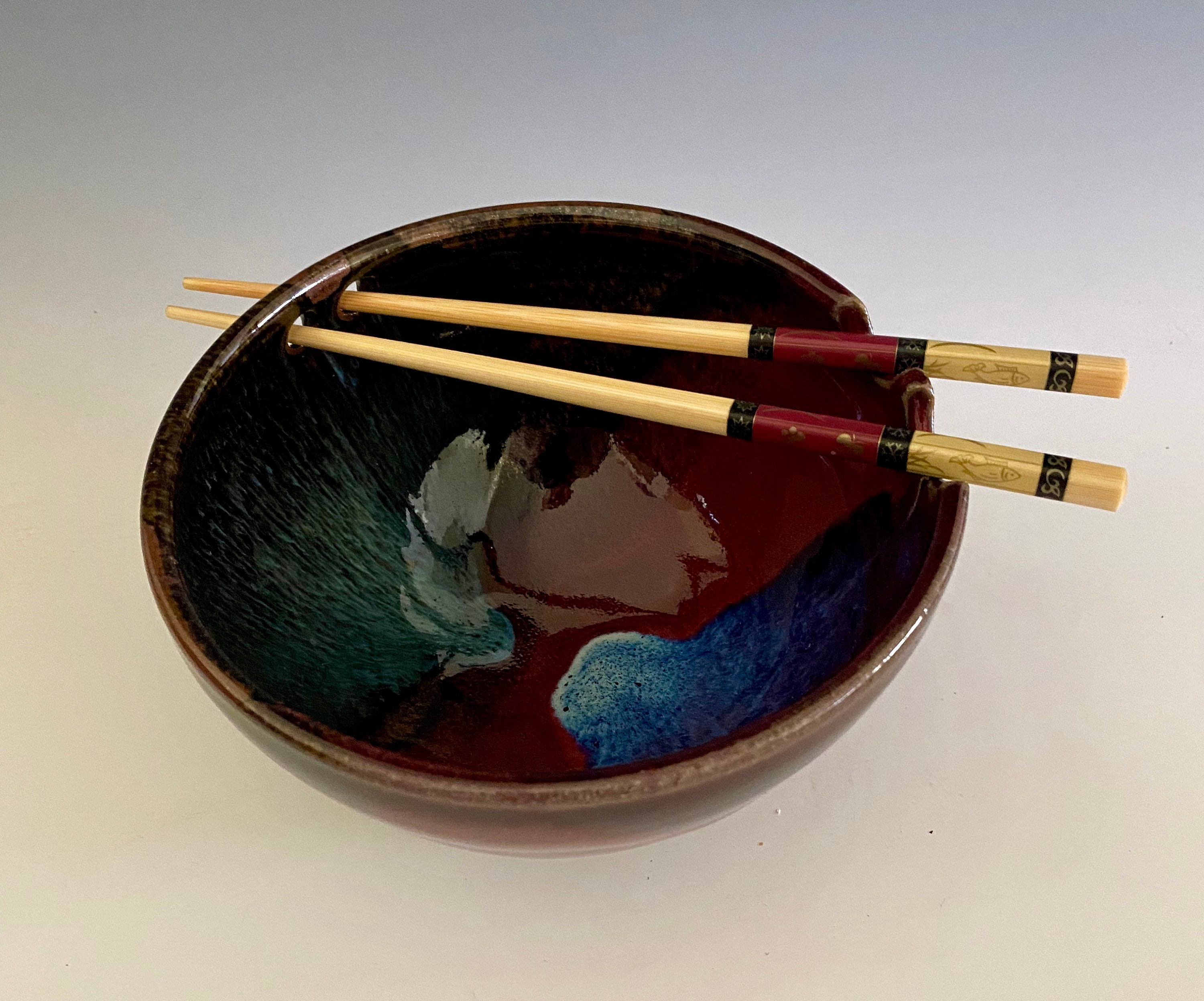 Pottery Ramen Bowl; Noodle Handmade Rice Pho Bowl