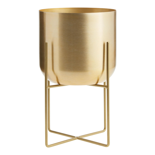 Gold Planter With X Base Stand - Metal by World Market