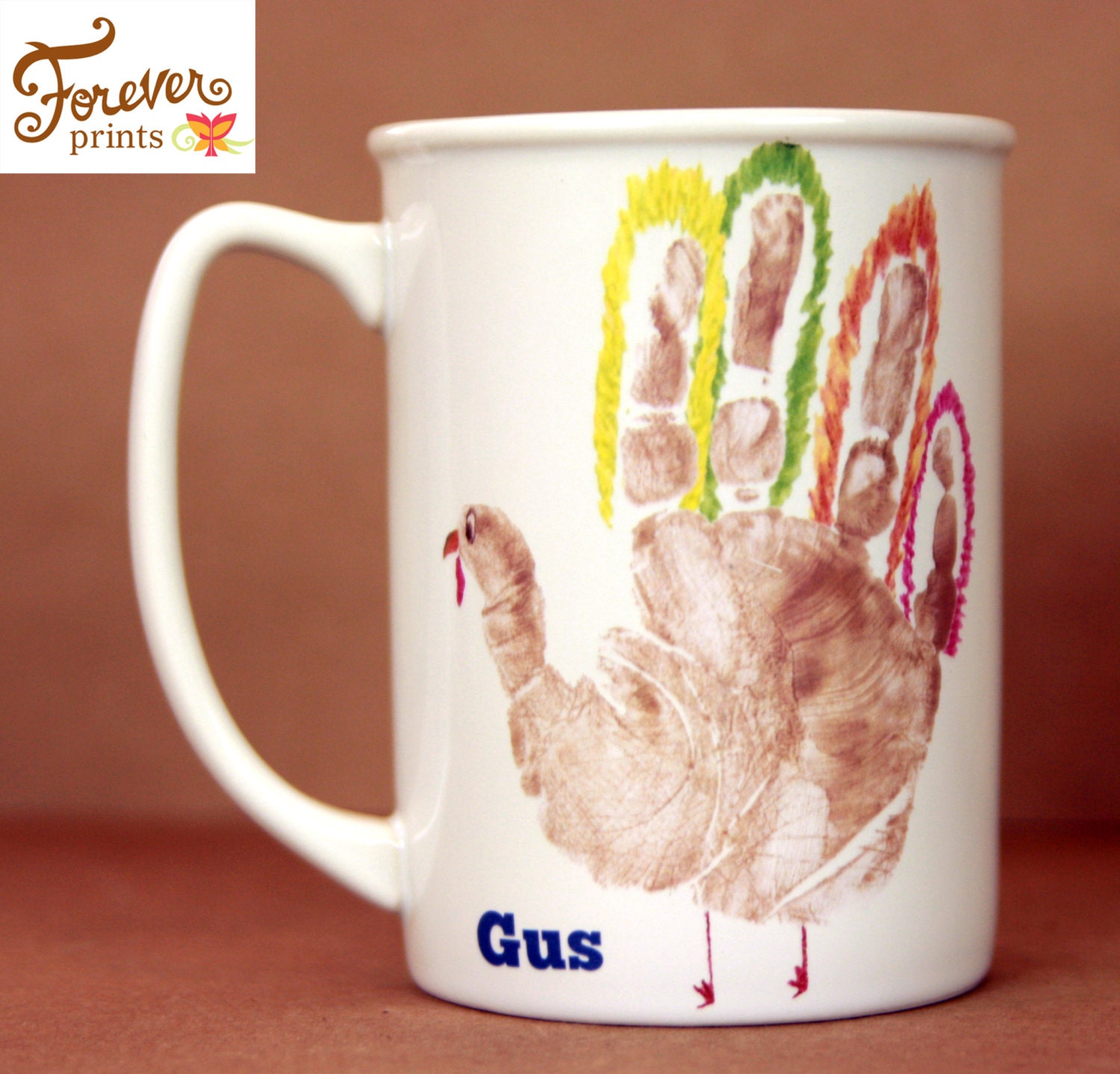 Turkey Handprint Mug 108 Mug. Hand Print Art