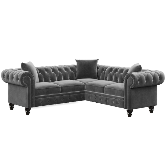 Clihome Modern Gray Polyester/Blend Sofa | GTCH-2AEA418