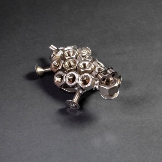 Scrap Metal Turtle Figurine, Steel Tortoise, Nuts & Bolts Sculpture