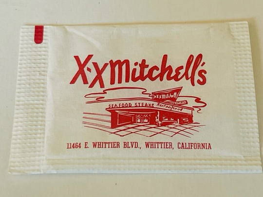 Ch Sugar Packet Sign Paper Ephemera Advertising Vtg Memorabilia 1960S C & H Hotel Motel California Xx Mitchells Whittier Seafood