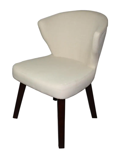 ORE International Concave Modern Cream Blend Contemporary Accent Chair in Off-White | HB4624