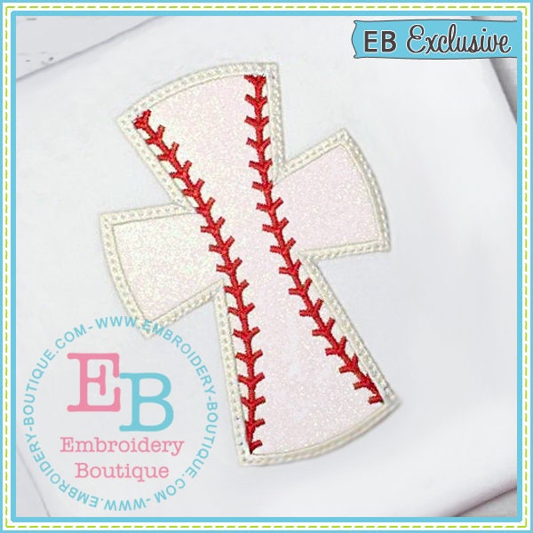 Personalized Baseball Softball Cross Monogram Applique Shirt Or Bodysuit Girl Boy