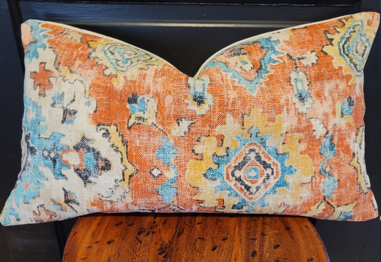 Covington Kapoor Terracotta .linen Blend Pillowcovers.slipcovers.toss Pillows.euro.lumbar Pillows