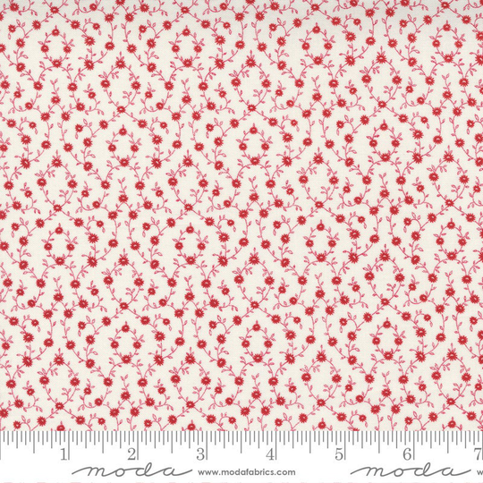 Belle Isle - Calico Blender in Cream Red By Minick & Simpson For Moda Fabrics # 14926 11