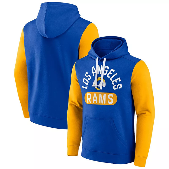Men's Fanatics Branded Royal Los Angeles Rams Extra Point Pullover Hoodie, Size: 5XL, Blue