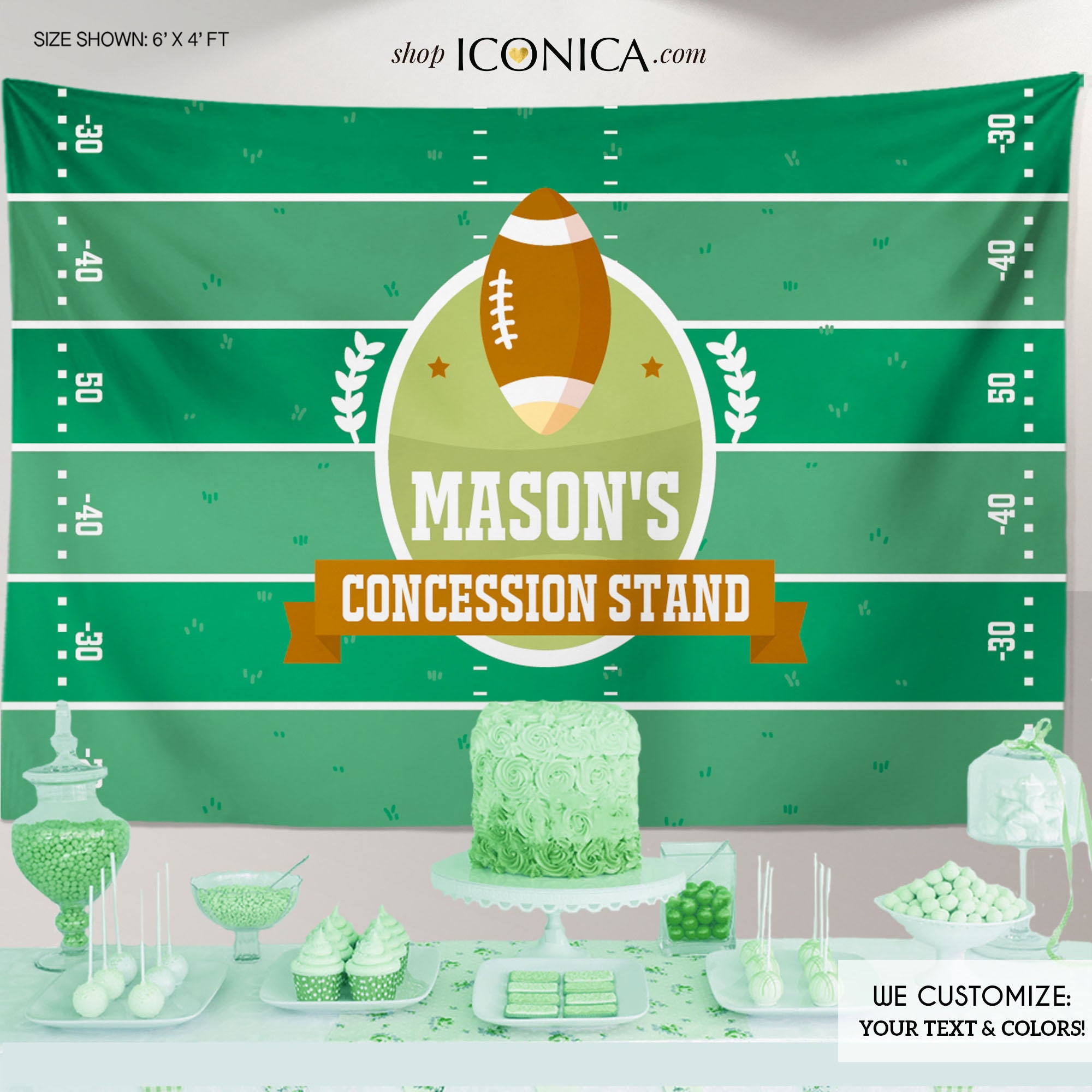Football Party Photo Booth Backdrop, Sports Super Bowl Party, Birthday Banner, Party, Printed Or Digital File