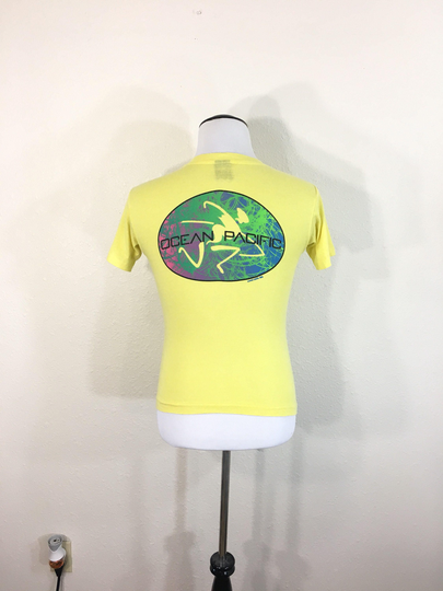 80's Vintage Op Ocean Pacific 50/50 Blend Surfing T-Shirt Made in USA Size L