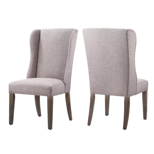 Modus Furniture Crossroads Contemporary/Modern Polyester/Polyester Blend Upholstered Dining Side Chair (Wood Frame) in Gray | 8PH366X
